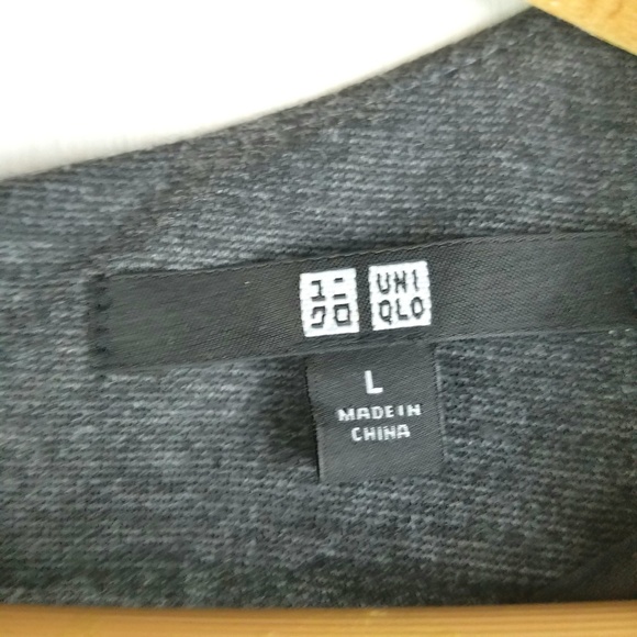 Uniqlo Dress Sz L Charcoal Gray - Picture 2 of 4